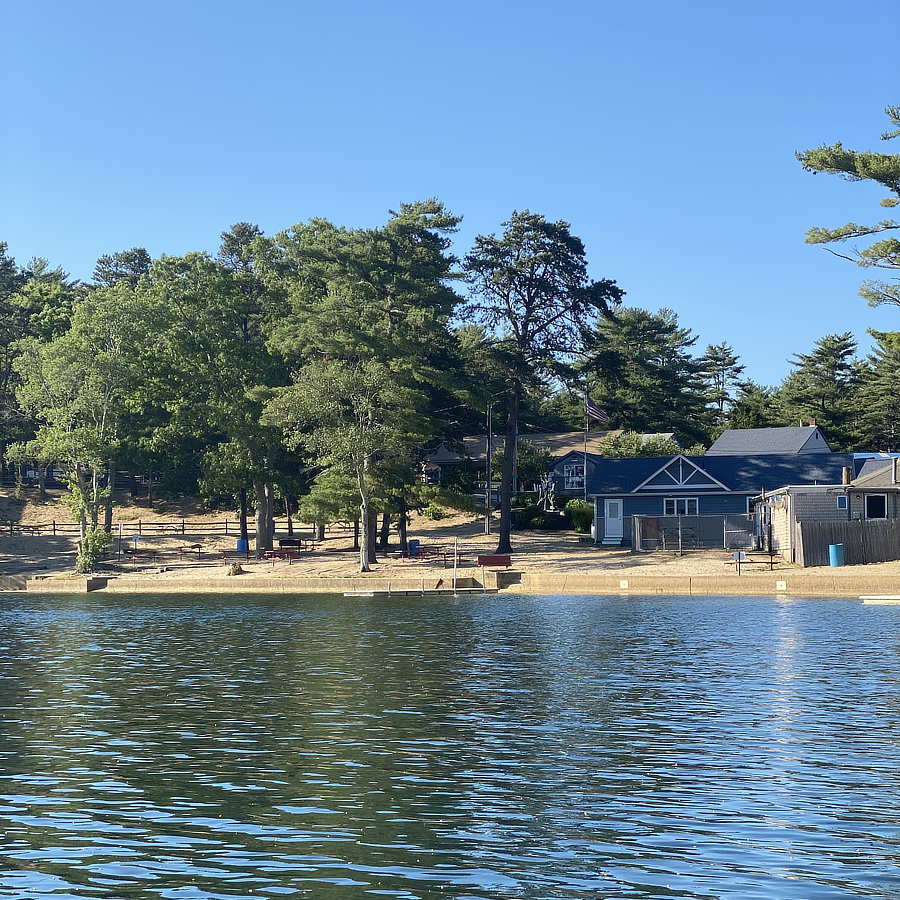 View across the lake